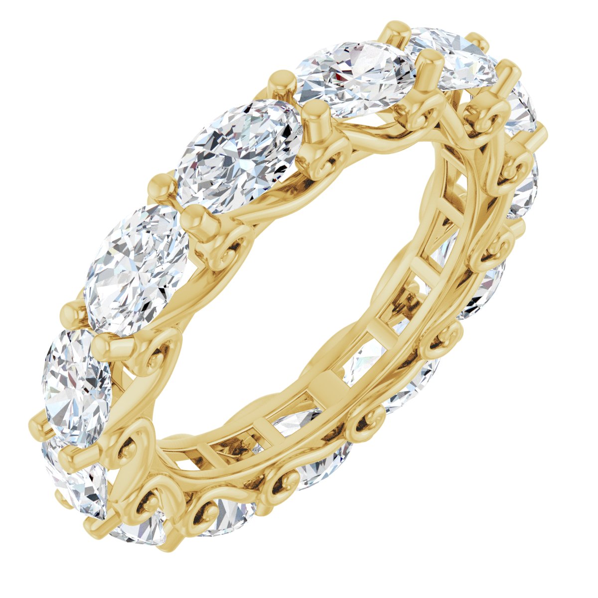 5 Ctw Oval Lab-Grown Diamond Eternity Band