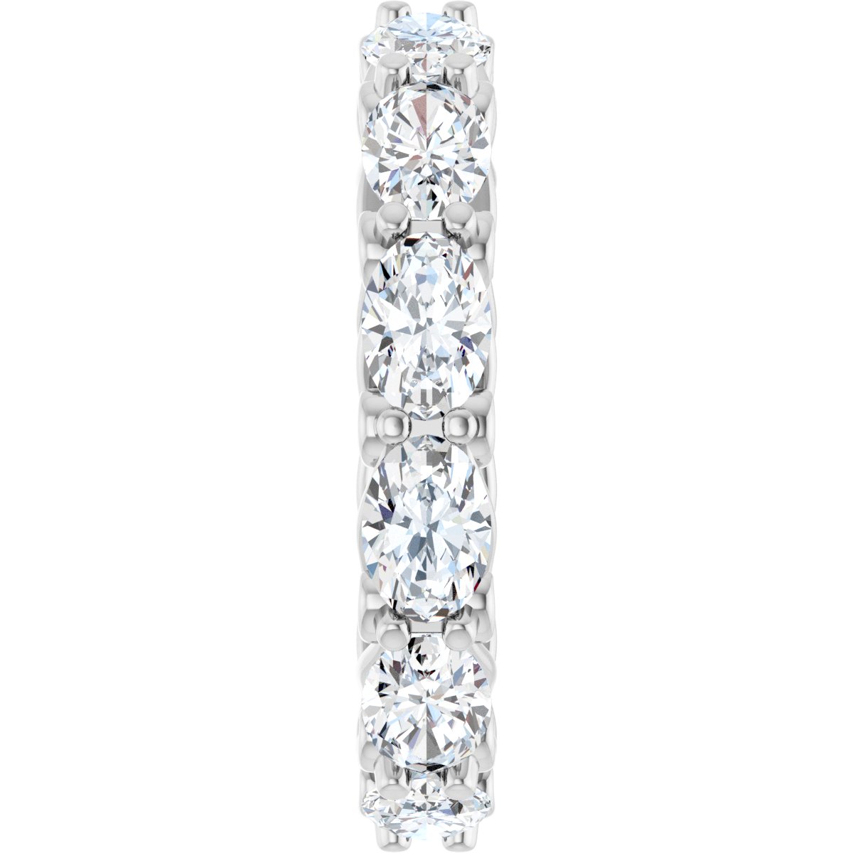 4 3/4 Ctw Oval Lab-Grown Diamond Eternity Band - White Gold - Lab Grown Diamond
