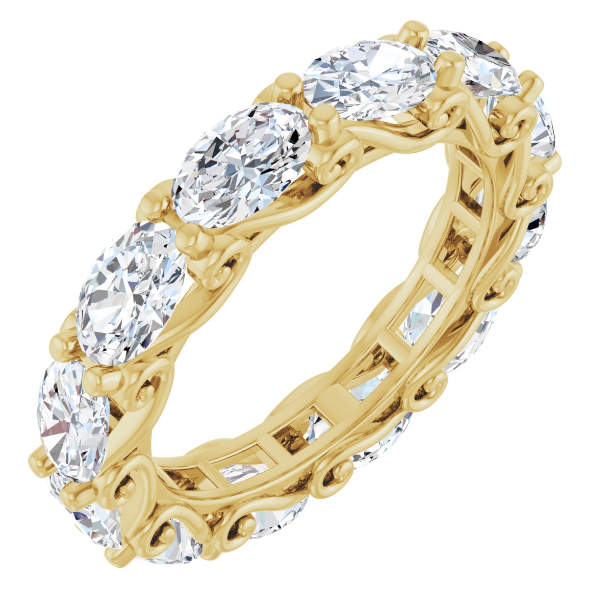 4 3/4 Ctw Oval Lab-Grown Diamond Eternity Band