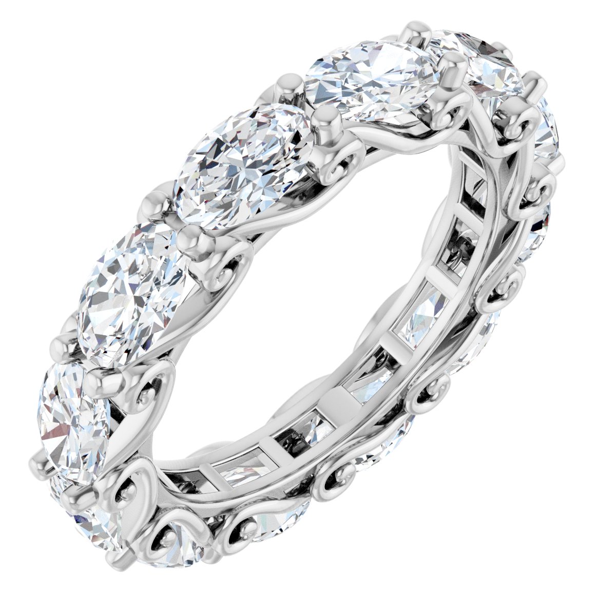 4 3/4 Ctw Oval Lab-Grown Diamond Eternity Band