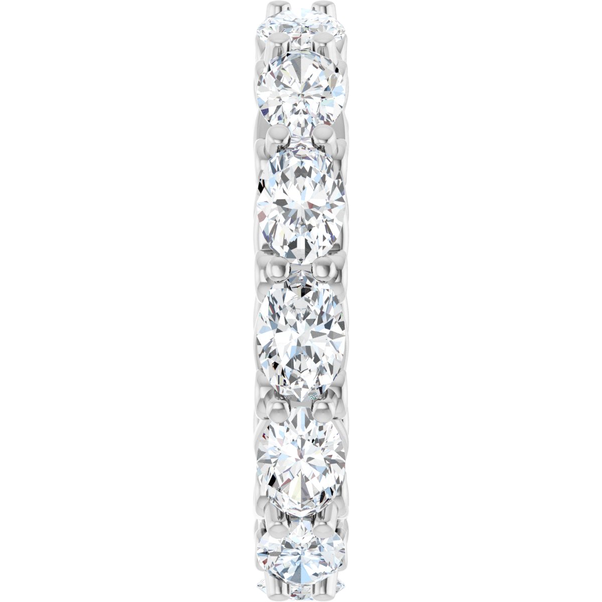 5 Ctw Oval Lab-Grown Diamond Eternity Band - White Gold - Lab Grown Diamond