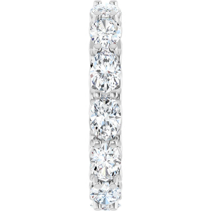 5 Ctw Oval Lab-Grown Diamond Eternity Band - White Gold - Lab Grown Diamond