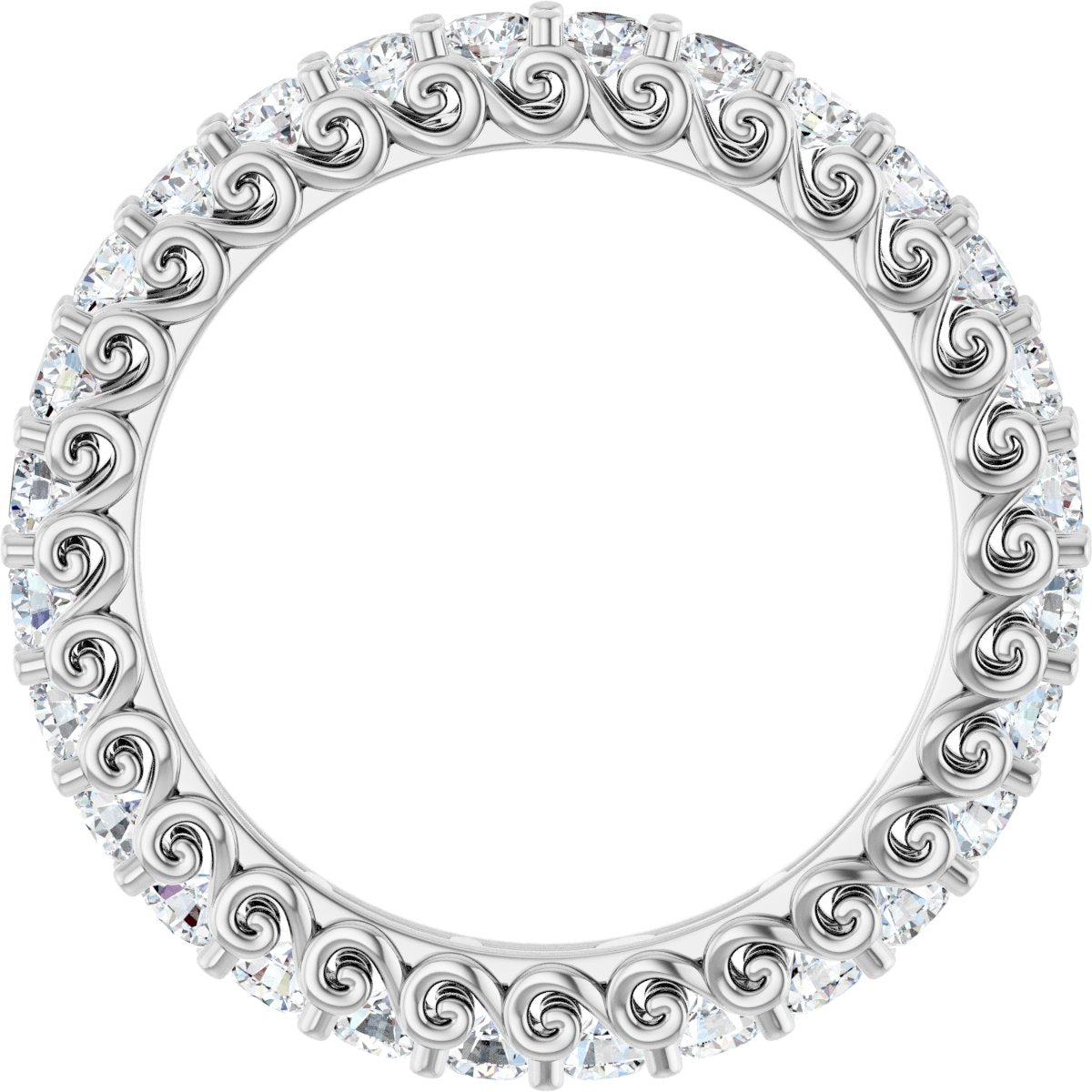 1 Ctw Lab-Grown Diamond Eternity Band - White Gold - Lab Grown Diamond