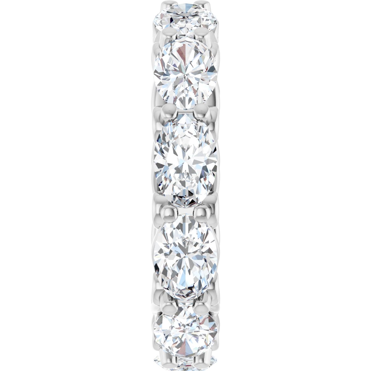 4 1/3 Ctw Oval Lab-Grown Diamond Eternity Band - White Gold - Lab Grown Diamond