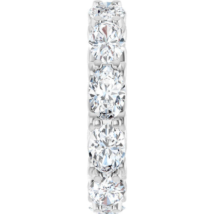 4 1/3 Ctw Oval Lab-Grown Diamond Eternity Band - White Gold - Lab Grown Diamond