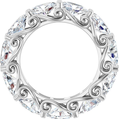4 1/3 Ctw Oval Lab-Grown Diamond Eternity Band - White Gold - Lab Grown Diamond