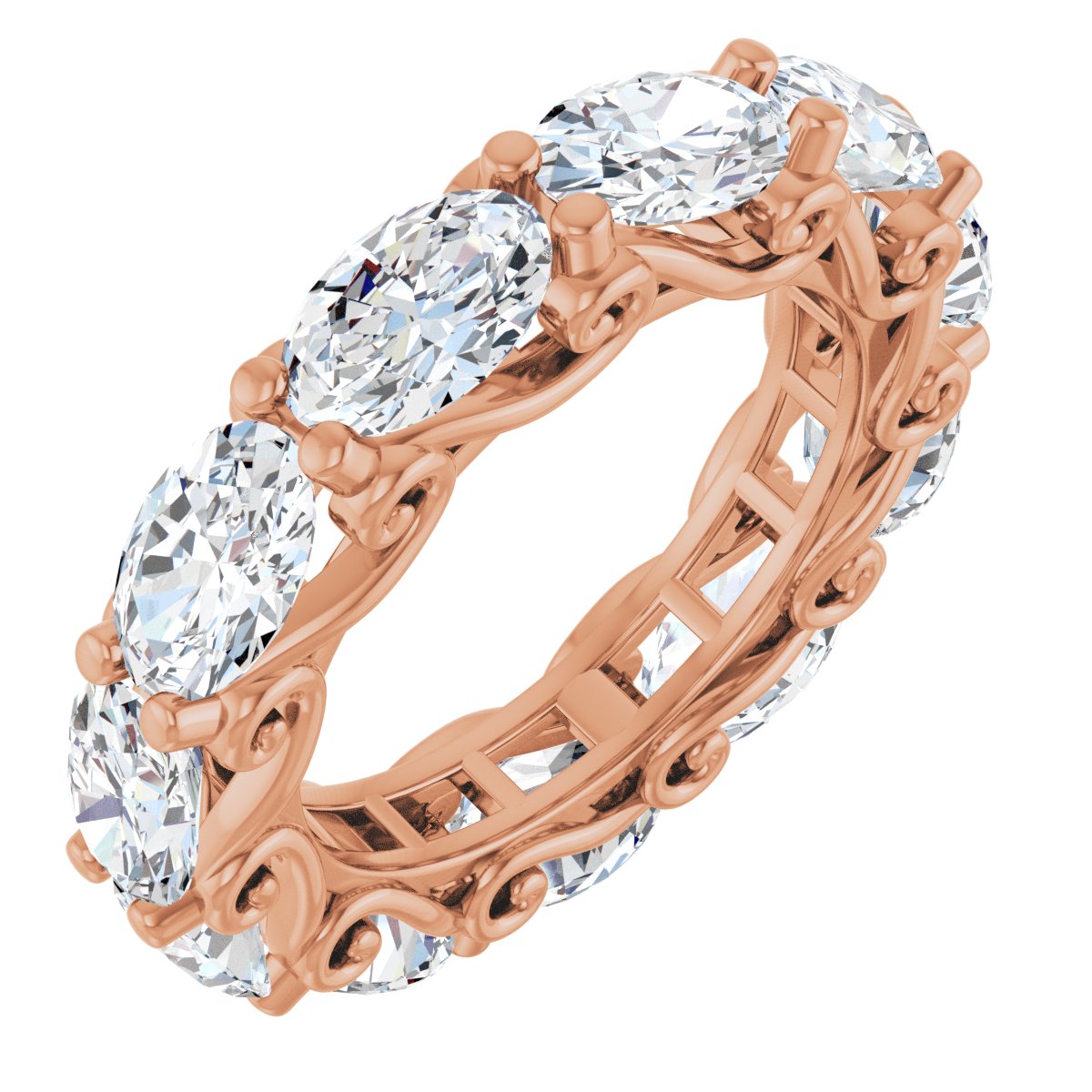 4 1/3 Ctw Oval Lab-Grown Diamond Eternity Band
