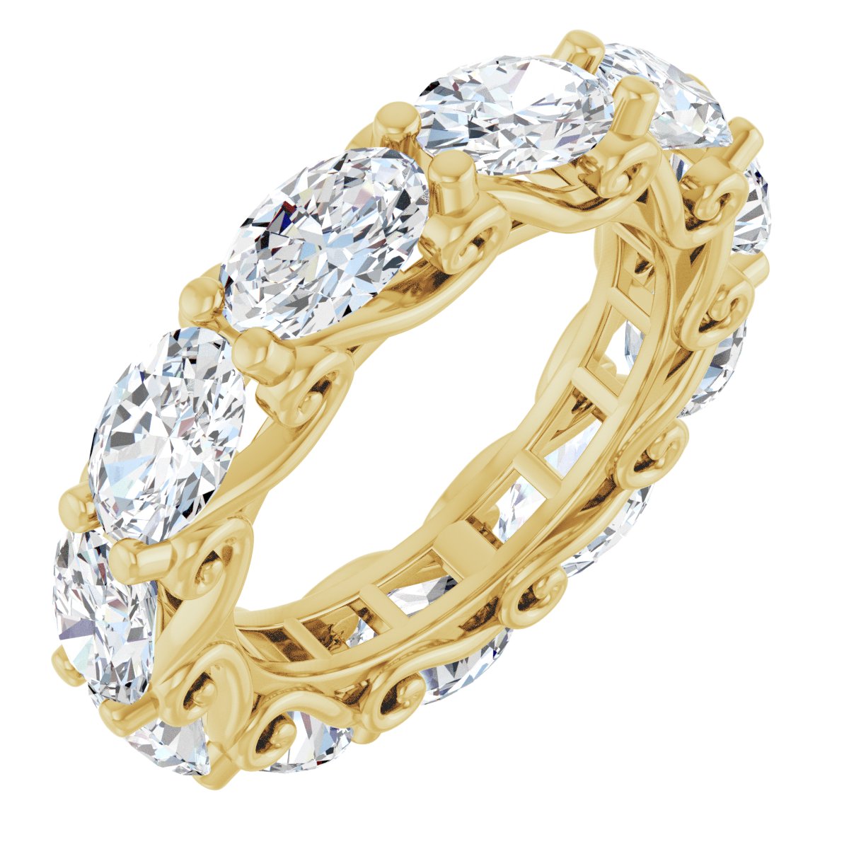 4 1/3 Ctw Oval Lab-Grown Diamond Eternity Band