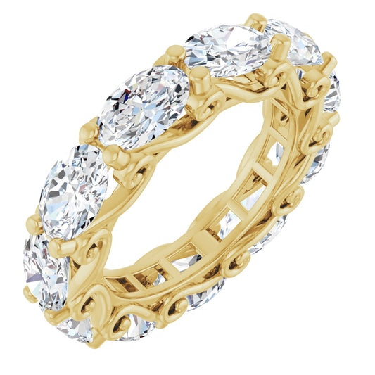 4 1/3 Ctw Oval Lab-Grown Diamond Eternity Band