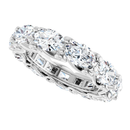 4 1/3 Ctw Oval Lab-Grown Diamond Eternity Band - White Gold - Lab Grown Diamond