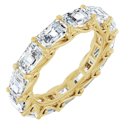 5 1/2 Ctw Emerald Lab-Grown Diamond Band