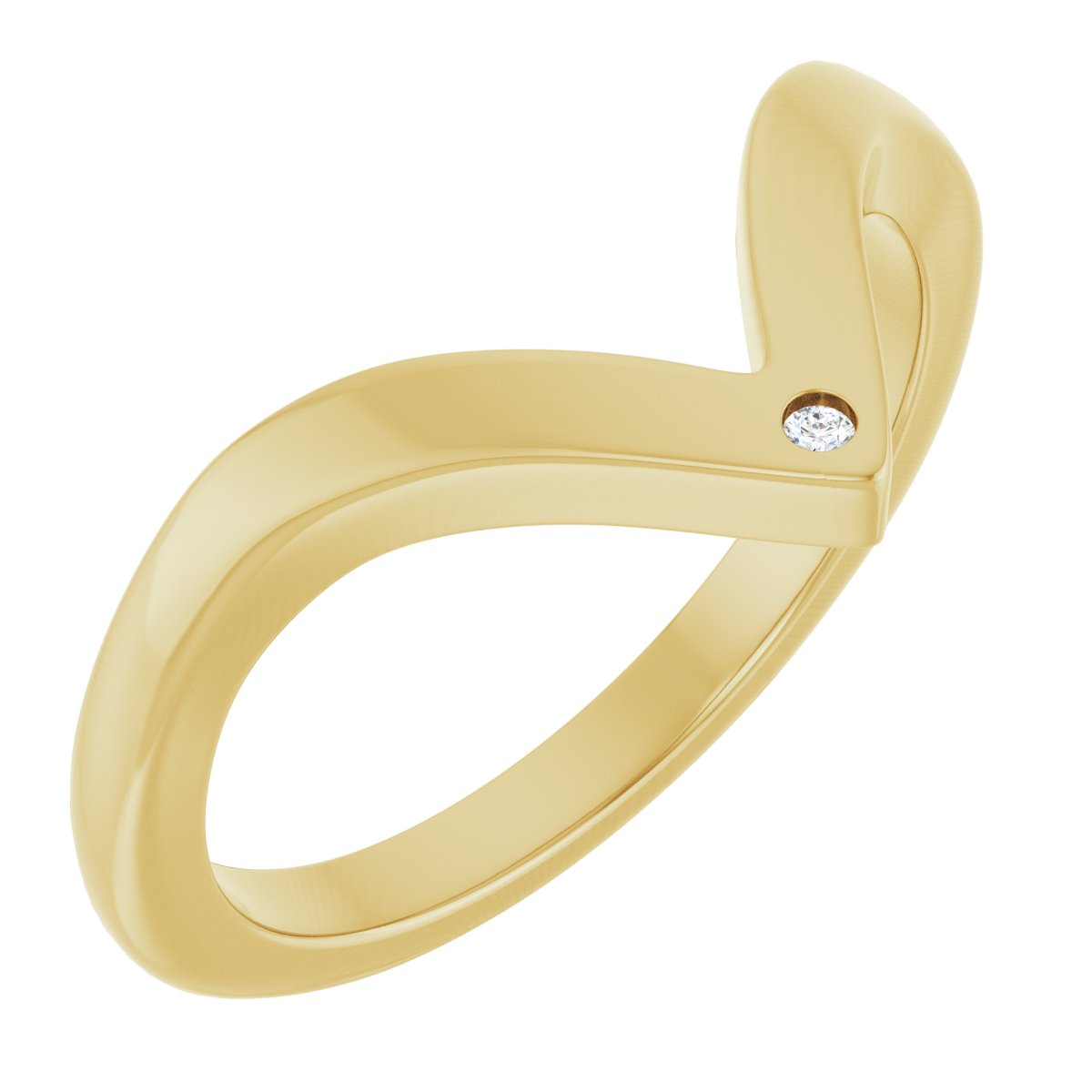 .0075 Ct Lab-Grown Diamond Contour Band