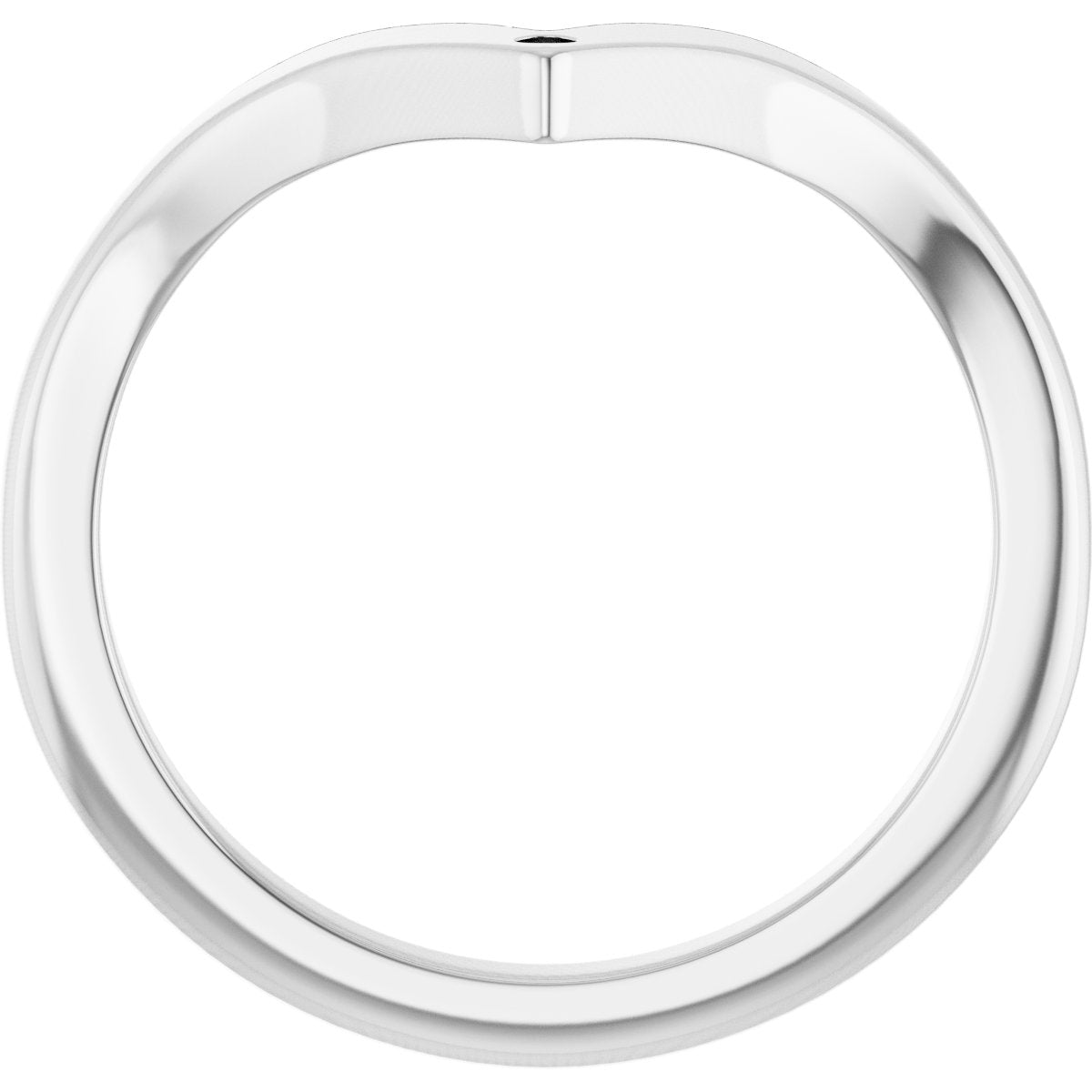 .0075 Ct Lab-Grown Diamond Contour Band - White Gold - Lab Grown Diamond