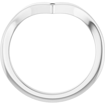 .0075 Ct Lab-Grown Diamond Contour Band - White Gold - Lab Grown Diamond