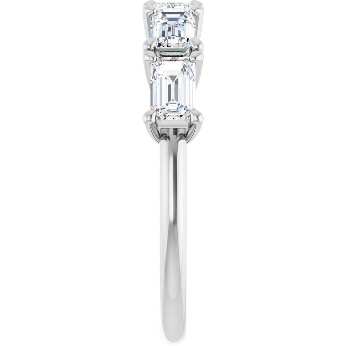 1 3/4 Ctw Emerald Lab-Grown Diamond Anniversary Band - White Gold - Lab Grown Diamond