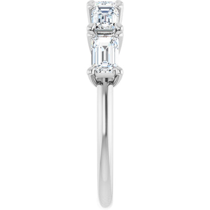 1 3/4 Ctw Emerald Lab-Grown Diamond Anniversary Band - White Gold - Lab Grown Diamond