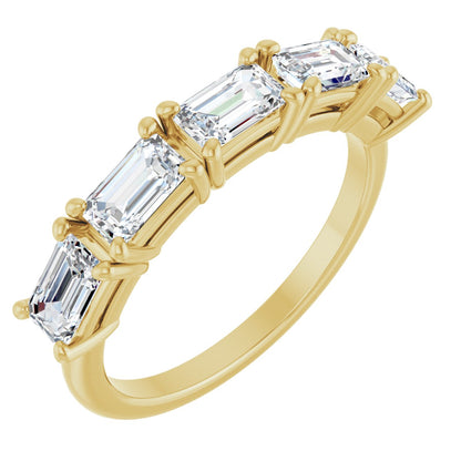 1 3/4 Ctw Emerald Lab-Grown Diamond Anniversary Band
