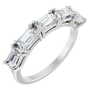 1 3/4 Ctw Emerald Lab-Grown Diamond Anniversary Band