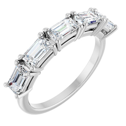 1 3/4 Ctw Emerald Lab-Grown Diamond Anniversary Band