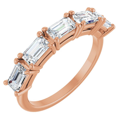 1 3/4 Ctw Emerald Lab-Grown Diamond Anniversary Band