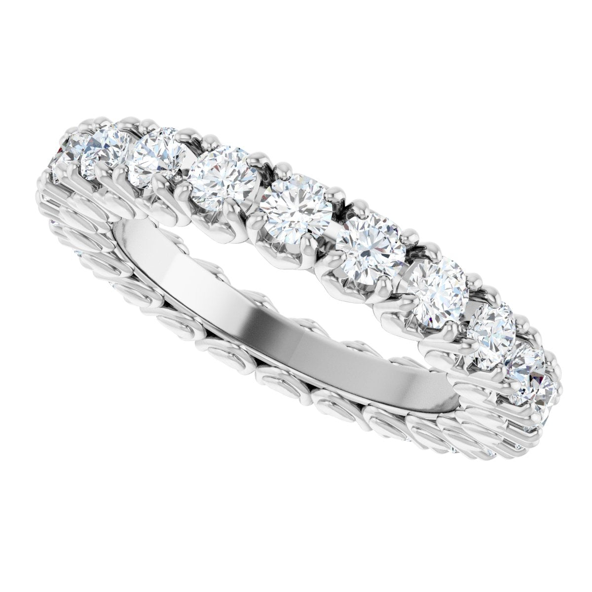 1 1/8 Ctw Lab-Grown Diamond Eternity Band - White Gold - Lab Grown Diamond