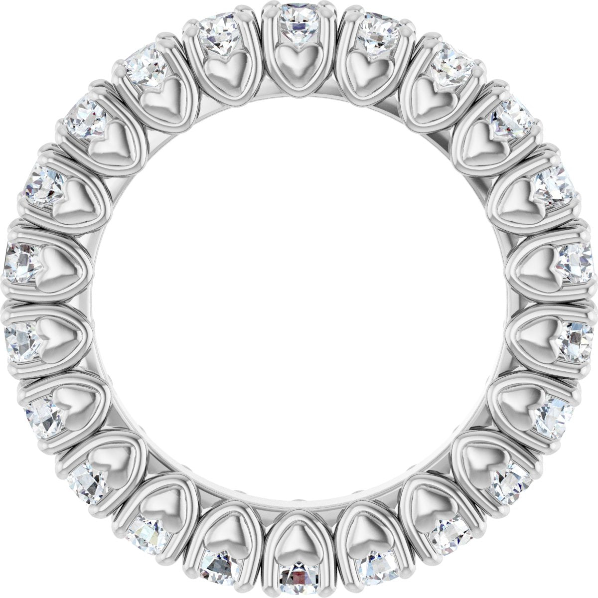 1 1/8 Ctw Lab-Grown Diamond Eternity Band - White Gold - Lab Grown Diamond