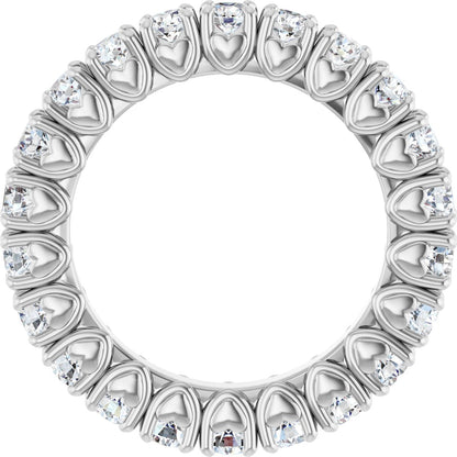 1 1/8 Ctw Lab-Grown Diamond Eternity Band - White Gold - Lab Grown Diamond