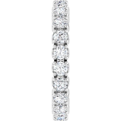 1 1/8 Ctw Lab-Grown Diamond Eternity Band - White Gold - Lab Grown Diamond