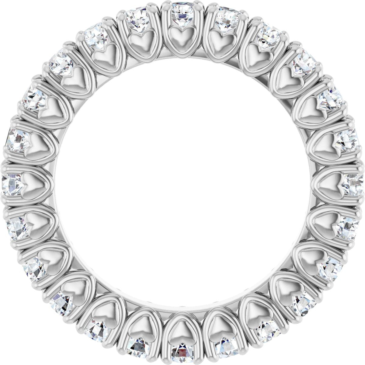 1 1/5 Ctw Lab-Grown Diamond Eternity Band - White Gold - Lab Grown Diamond