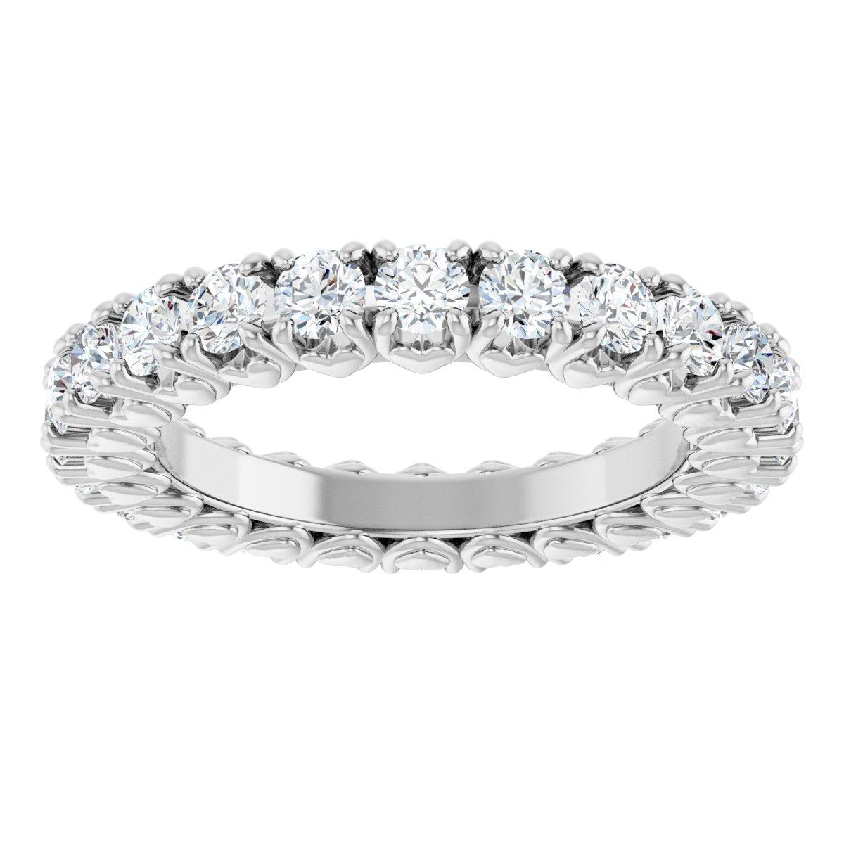 1 1/5 Ctw Lab-Grown Diamond Eternity Band - White Gold - Lab Grown Diamond