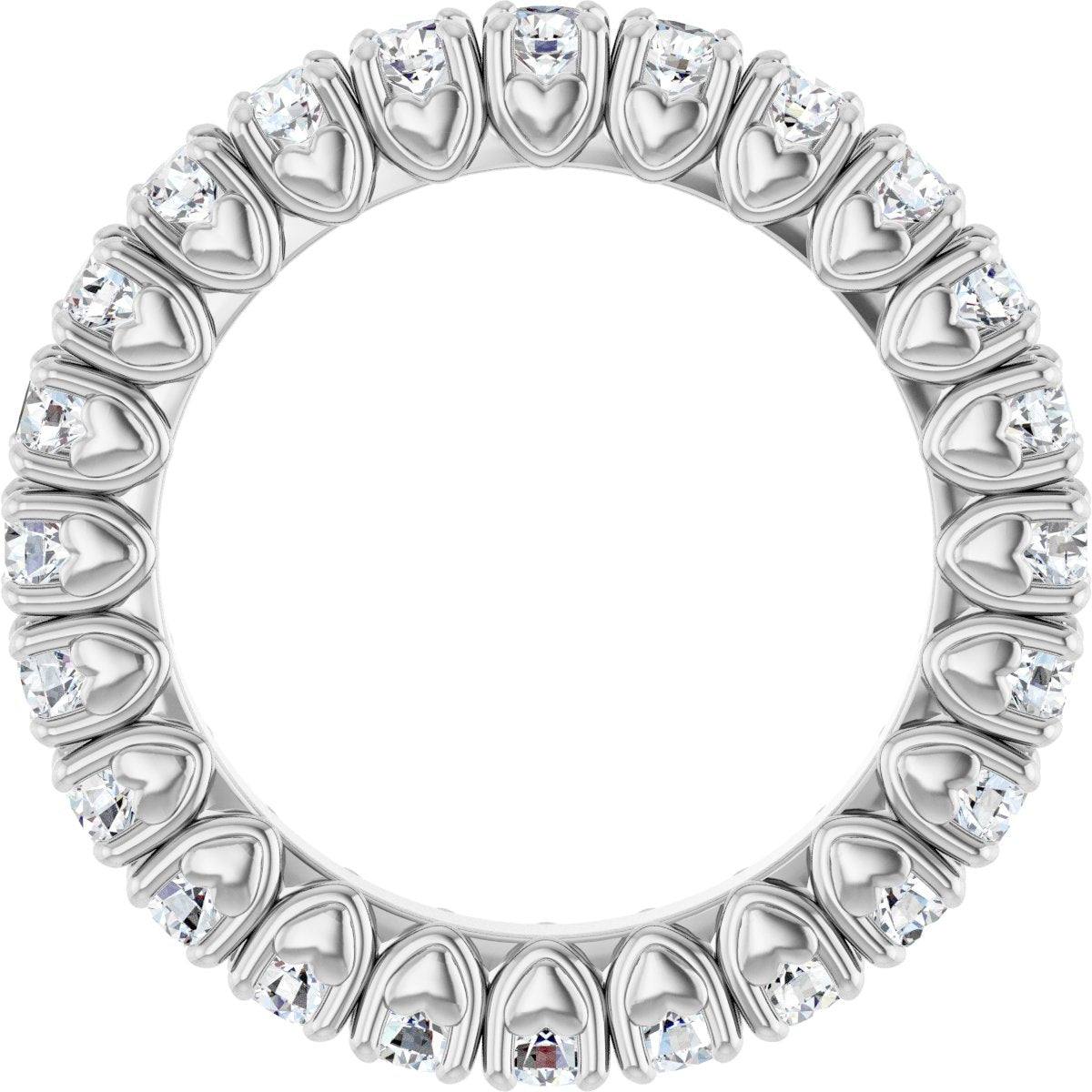 1 1/5 Ctw Lab-Grown Diamond Eternity Band - White Gold - Lab Grown Diamond