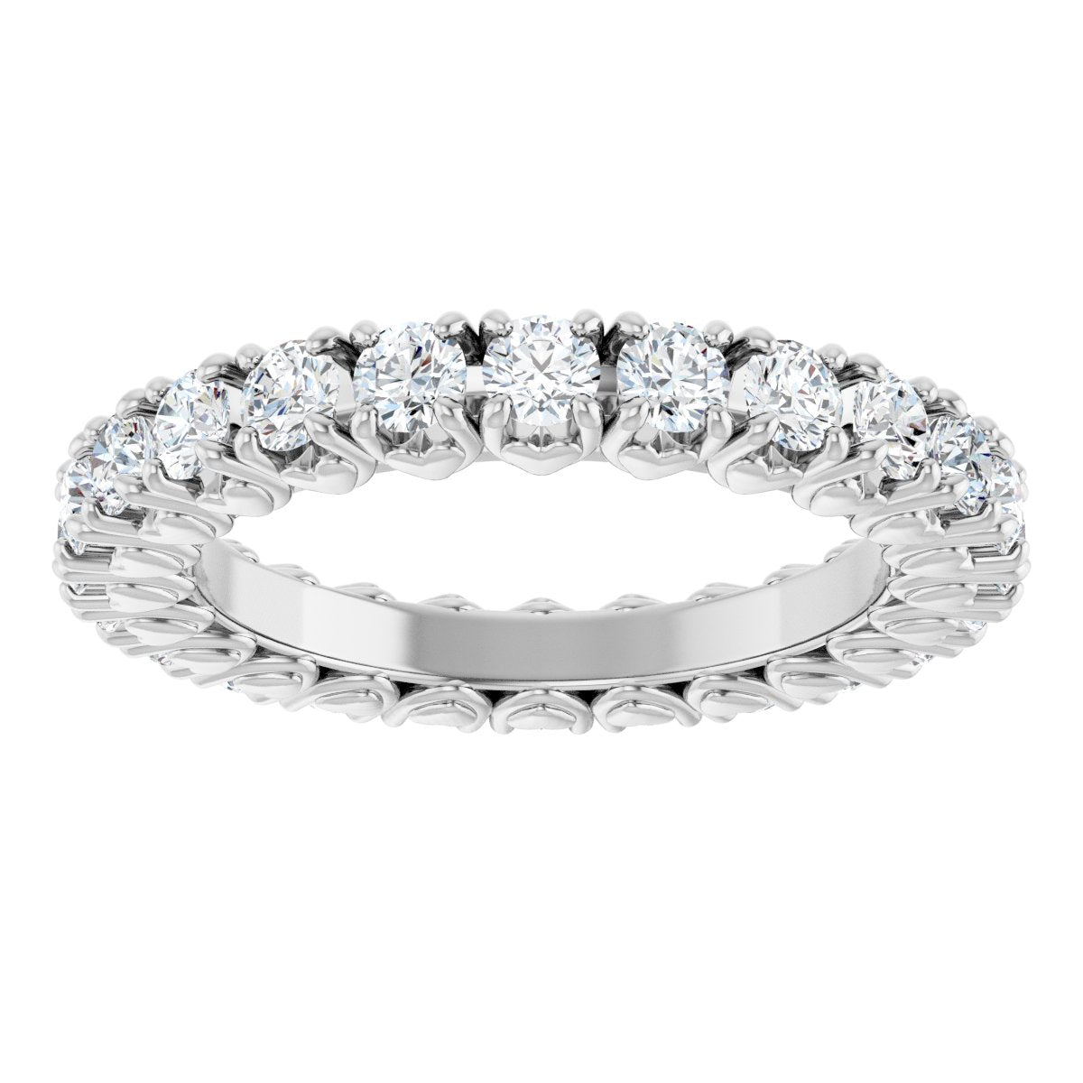 1 1/5 Ctw Lab-Grown Diamond Eternity Band - White Gold - Lab Grown Diamond