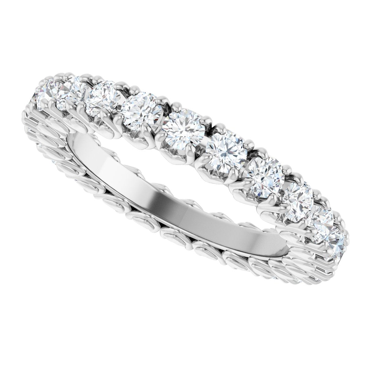 1 1/5 Ctw Lab-Grown Diamond Eternity Band - White Gold - Lab Grown Diamond