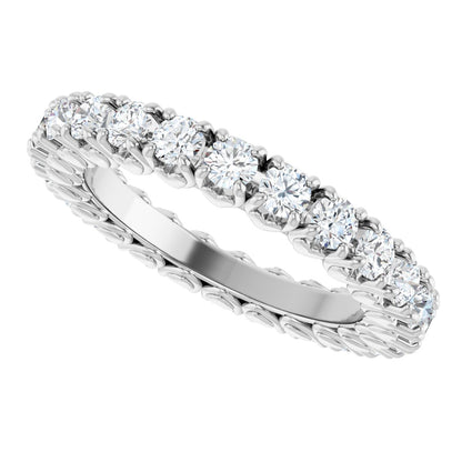 1 1/5 Ctw Lab-Grown Diamond Eternity Band - White Gold - Lab Grown Diamond