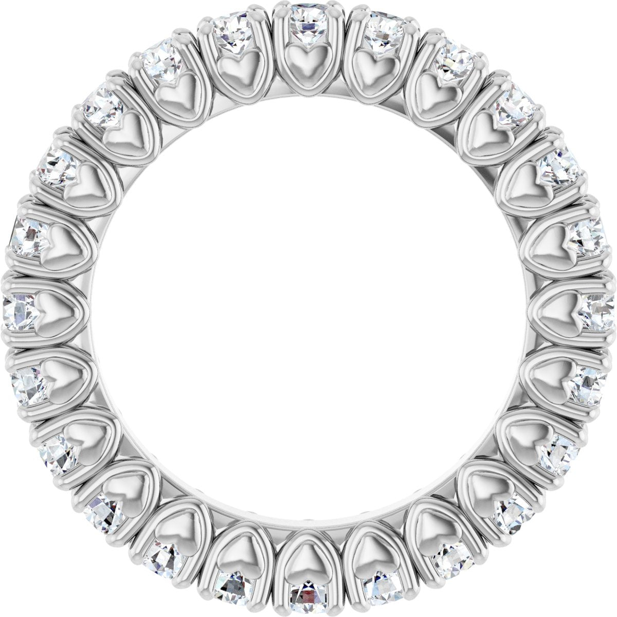 1 1/5 Ctw Lab-Grown Diamond Eternity Band - White Gold - Lab Grown Diamond