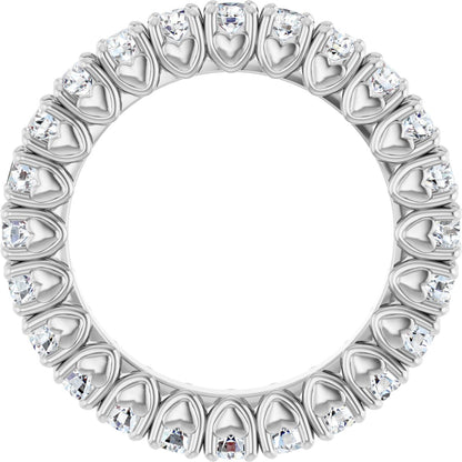 1 1/5 Ctw Lab-Grown Diamond Eternity Band - White Gold - Lab Grown Diamond