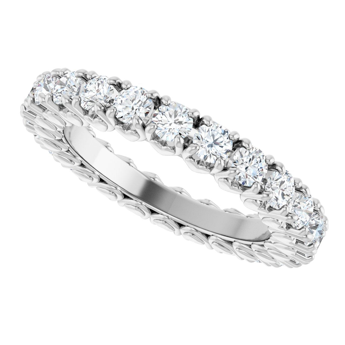 1 1/5 Ctw Lab-Grown Diamond Eternity Band - White Gold - Lab Grown Diamond