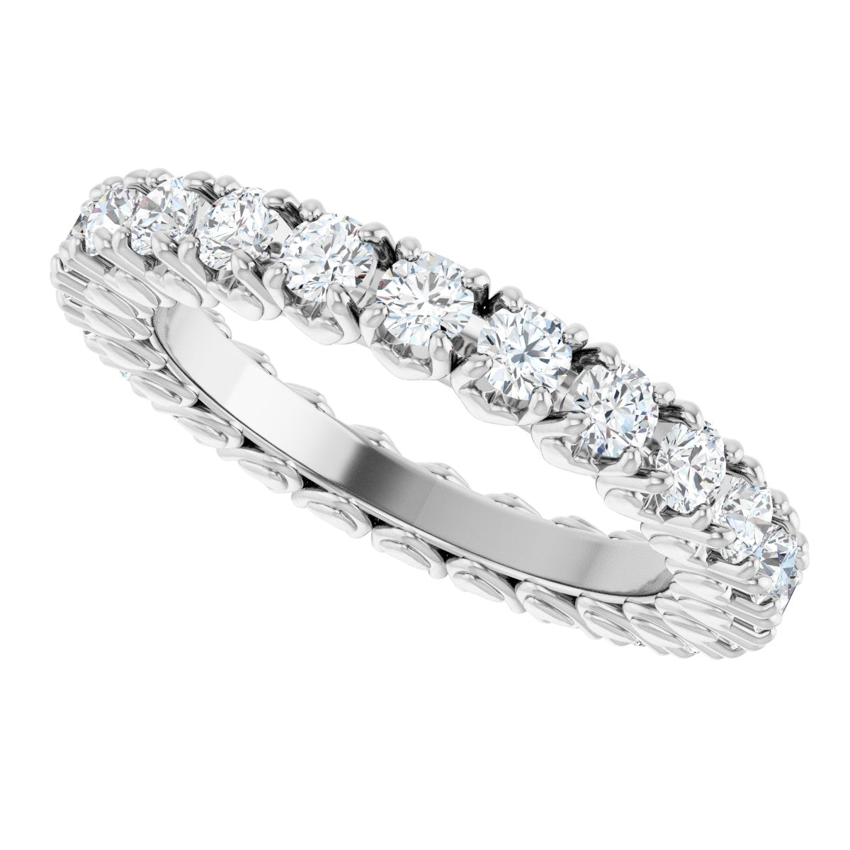1 1/3 Ctw Lab-Grown Diamond Eternity Band - White Gold - Lab Grown Diamond