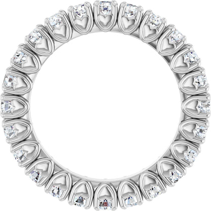 1 1/3 Ctw Lab-Grown Diamond Eternity Band - White Gold - Lab Grown Diamond