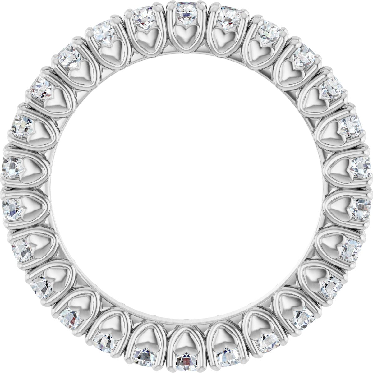 1 1/3 Ctw Lab-Grown Diamond Eternity Band - White Gold - Lab Grown Diamond