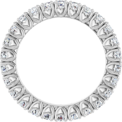 1 1/3 Ctw Lab-Grown Diamond Eternity Band - White Gold - Lab Grown Diamond