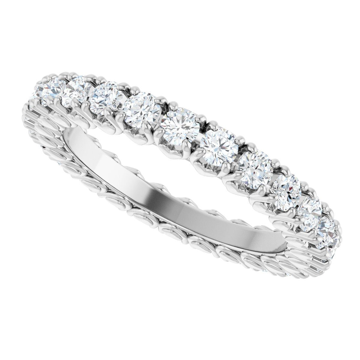 1 1/3 Ctw Lab-Grown Diamond Eternity Band - White Gold - Lab Grown Diamond