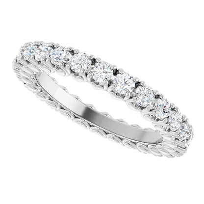 1 1/3 Ctw Lab-Grown Diamond Eternity Band - White Gold - Lab Grown Diamond