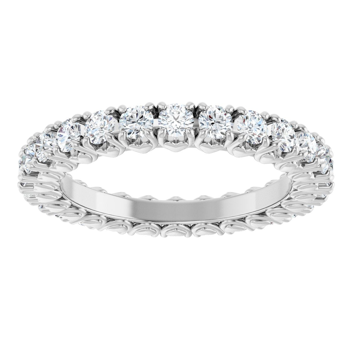 1 1/3 Ctw Lab-Grown Diamond Eternity Band - White Gold - Lab Grown Diamond