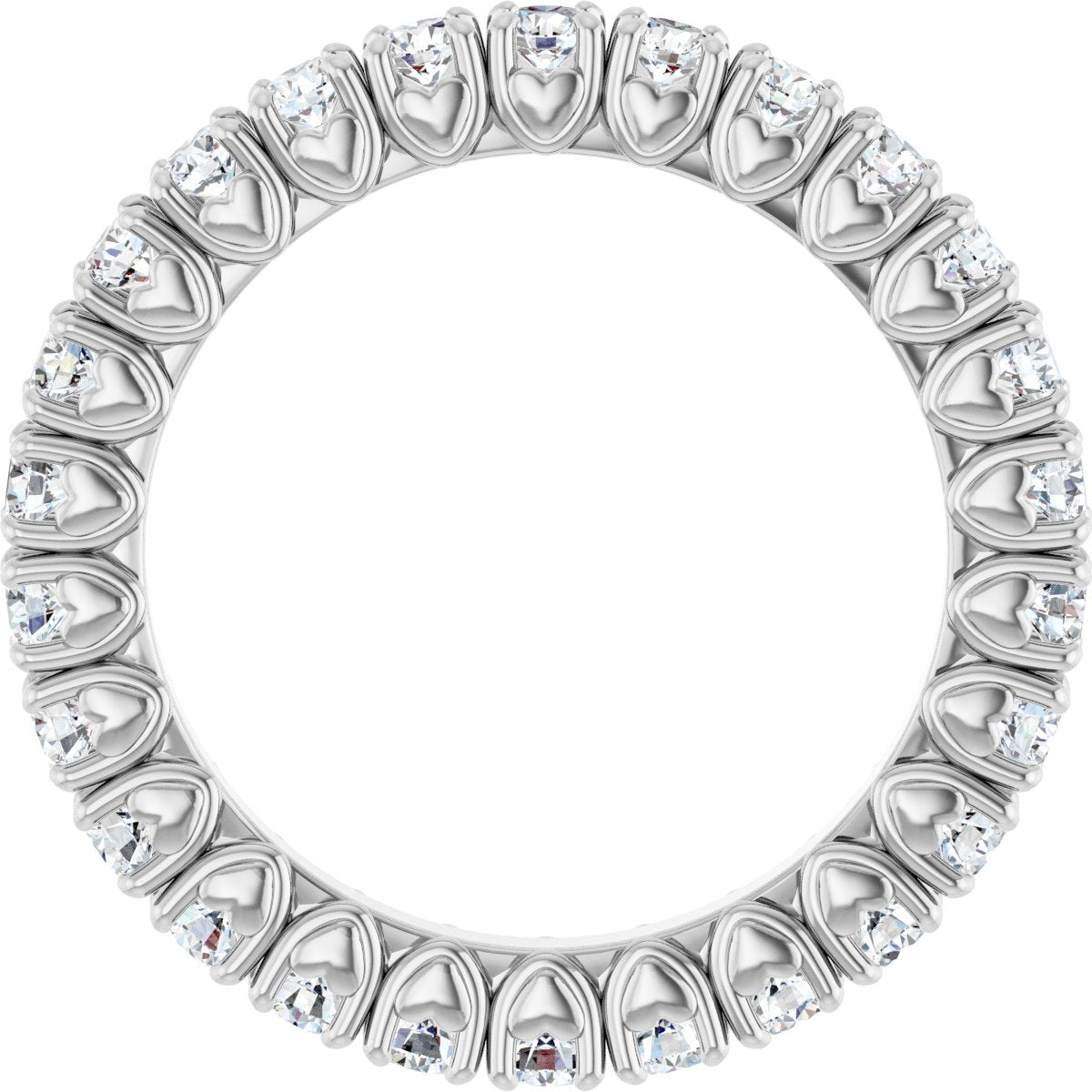 1 1/3 Ctw Lab-Grown Diamond Eternity Band - White Gold - Lab Grown Diamond
