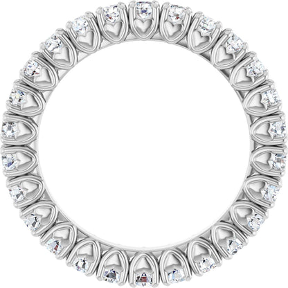 1 1/3 Ctw Lab-Grown Diamond Eternity Band - White Gold - Lab Grown Diamond