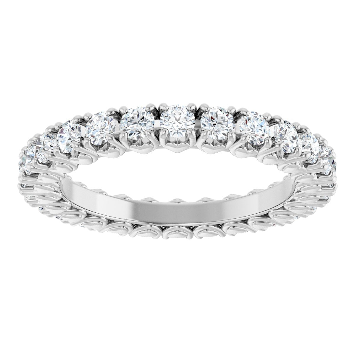 1 1/3 Ctw Lab-Grown Diamond Eternity Band - White Gold - Lab Grown Diamond