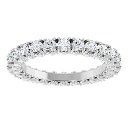 1 1/3 Ctw Lab-Grown Diamond Eternity Band - White Gold - Lab Grown Diamond