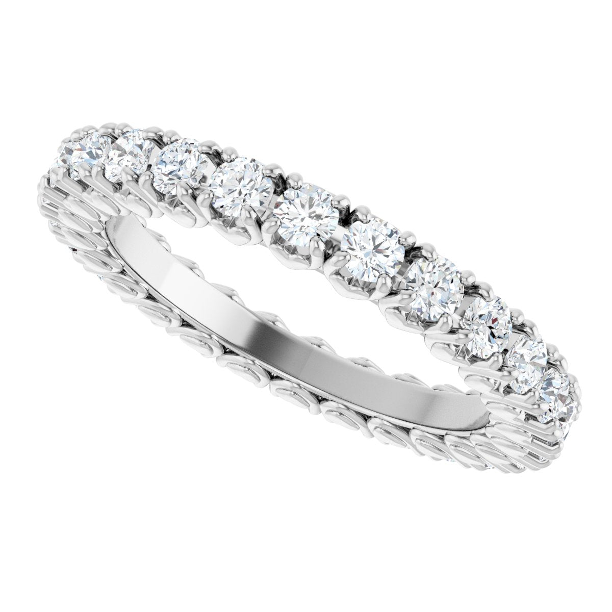 1 1/3 Ctw Lab-Grown Diamond Eternity Band - White Gold - Lab Grown Diamond