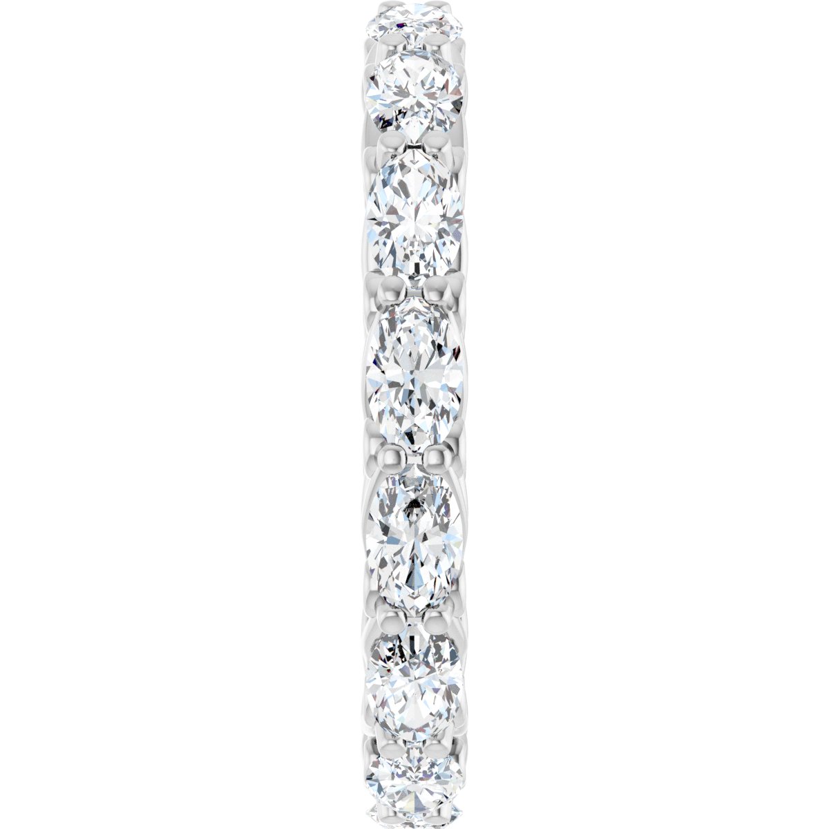 3 3/4 Ctw Oval Lab-Grown Diamond Eternity Band - White Gold - Lab Grown Diamond